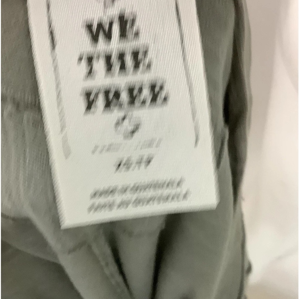 We The Free Sz XS 100% Cotton Arden Long Sleeve Oversized Tee In Army Green - Picture 6 of 8